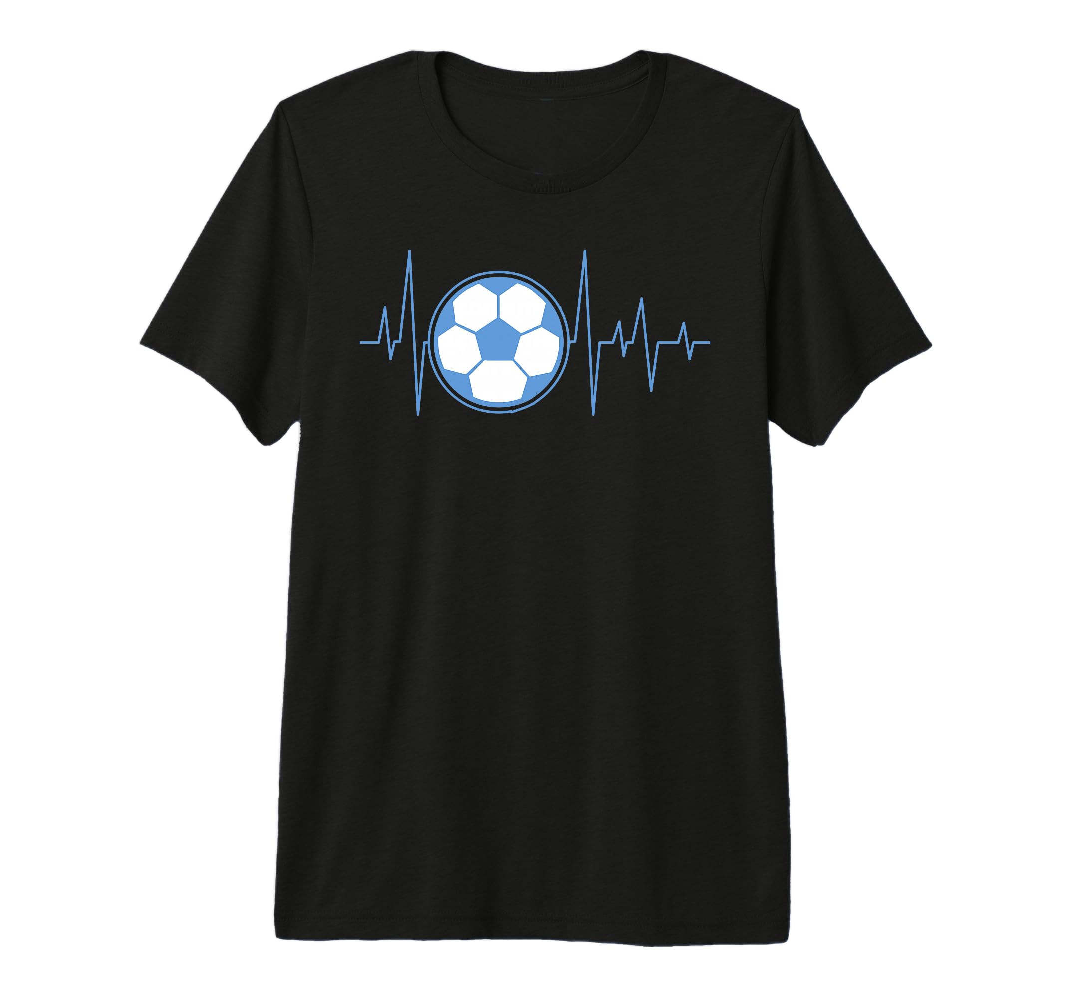 Funny Football Heartbeat Ekg Pulse Soccer T-Shirt - Graphic Print Unisex - T-Shirt, Sweatshirt, Hoodie