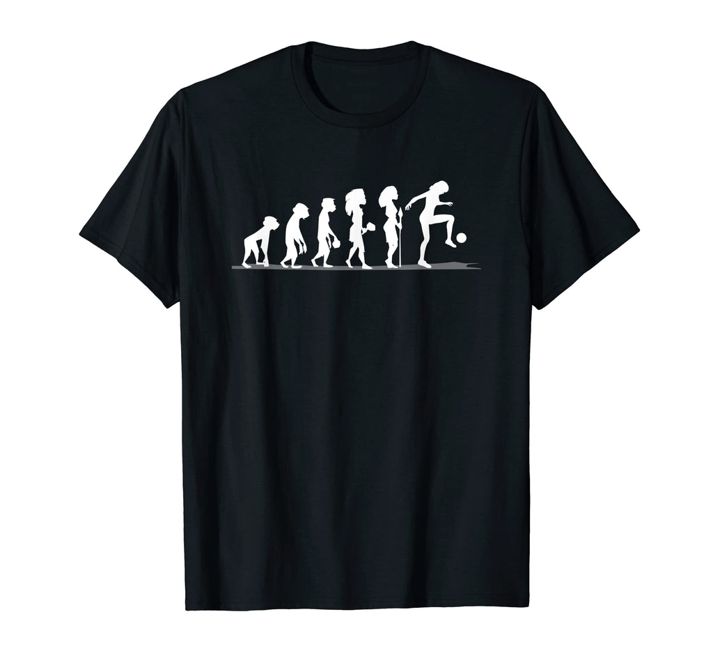 Human Evolution Female Soccer Player Womens T-Shirt - Graphic Print Unisex - T-Shirt, Sweatshirt, Hoodie