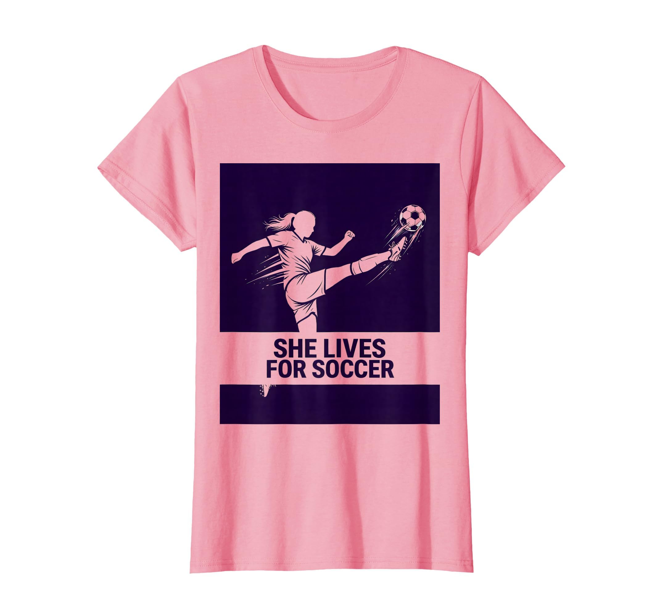 She Lives Soccer Womens T-Shirt - Streetwear Style for Adults - T-Shirt, Sweatshirt, Hoodie