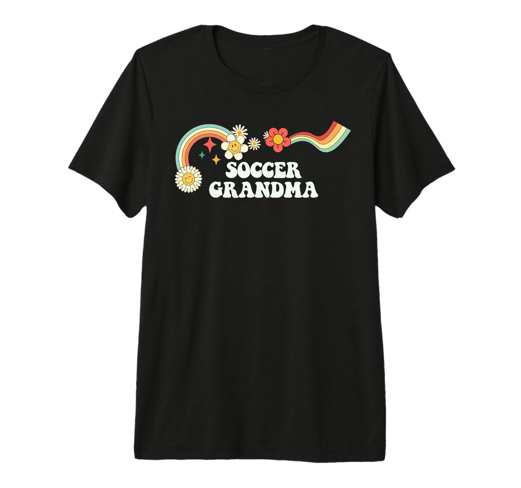 Groovy Funny Soccer Grandma Tri Blend T-Shirt - Minimalist Print Men Women - T-Shirt, Sweatshirt, Hoodie