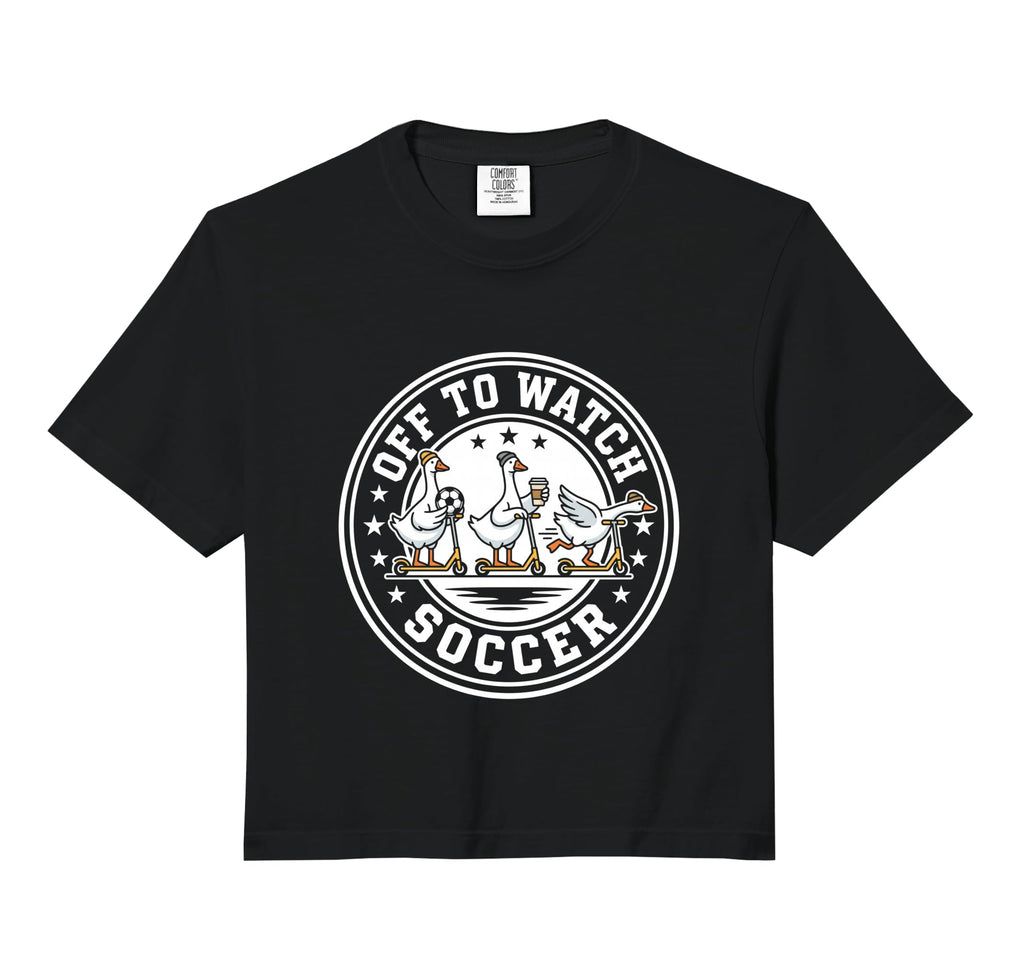 Off To Watch Soccer Silly Goose Funny Hoodie - Minimalist Print Unisex - T-Shirt, Sweatshirt, Hoodie