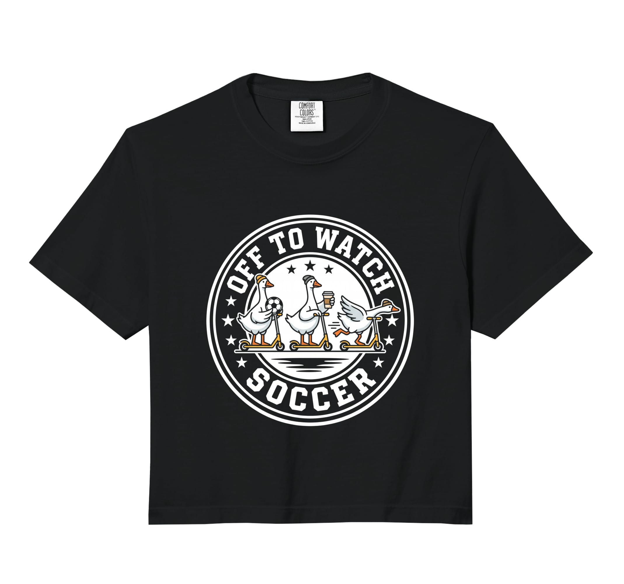 Off To Watch Soccer Silly Goose Sweatshirt - Custom Art Print Men Women - T-Shirt, Sweatshirt, Hoodie