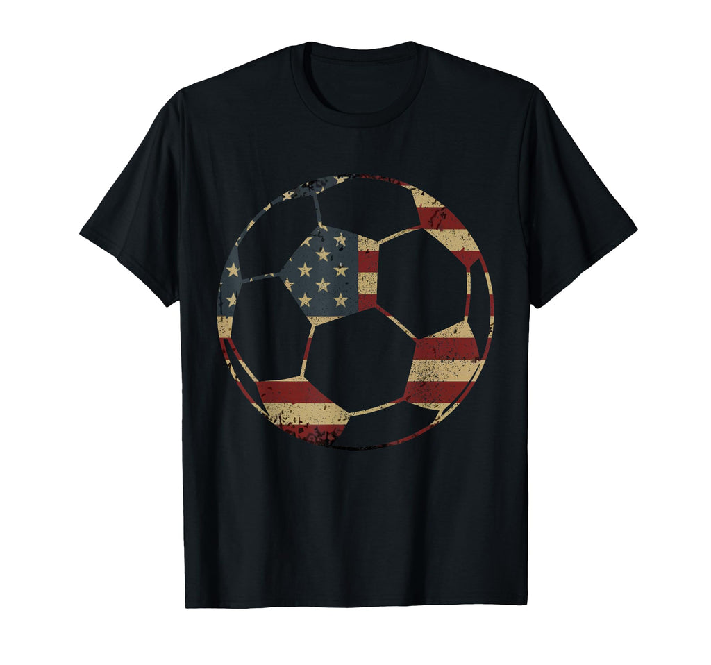 Soccer American Flag Patriotic T-Shirt - Trendy Graphic for Adults - T-Shirt, Sweatshirt, Hoodie