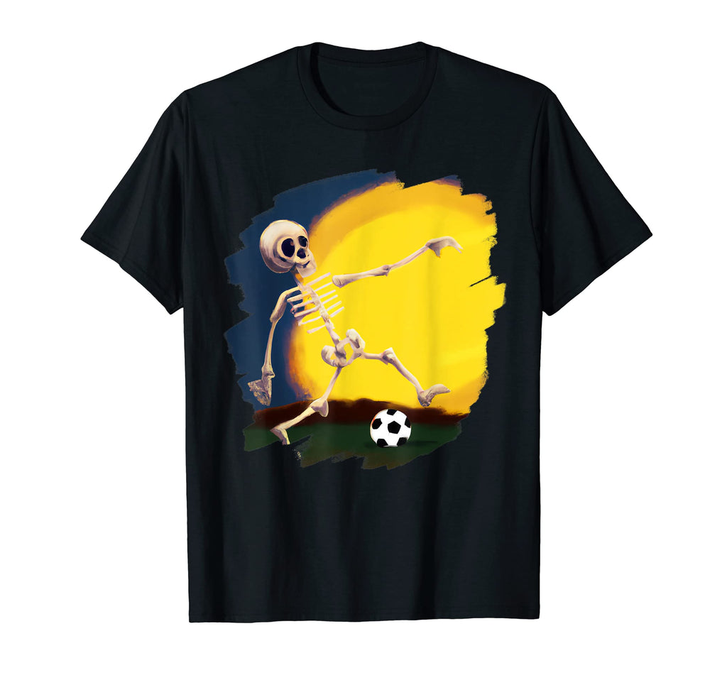 Skeleton Playing Soccer Funny T-Shirt - Trendy Graphic for Adults - T-Shirt, Sweatshirt, Hoodie
