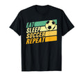 Eat Sleep Soccer Repeat Football T-Shirt - Trendy Graphic for Adults - T-Shirt, Sweatshirt, Hoodie
