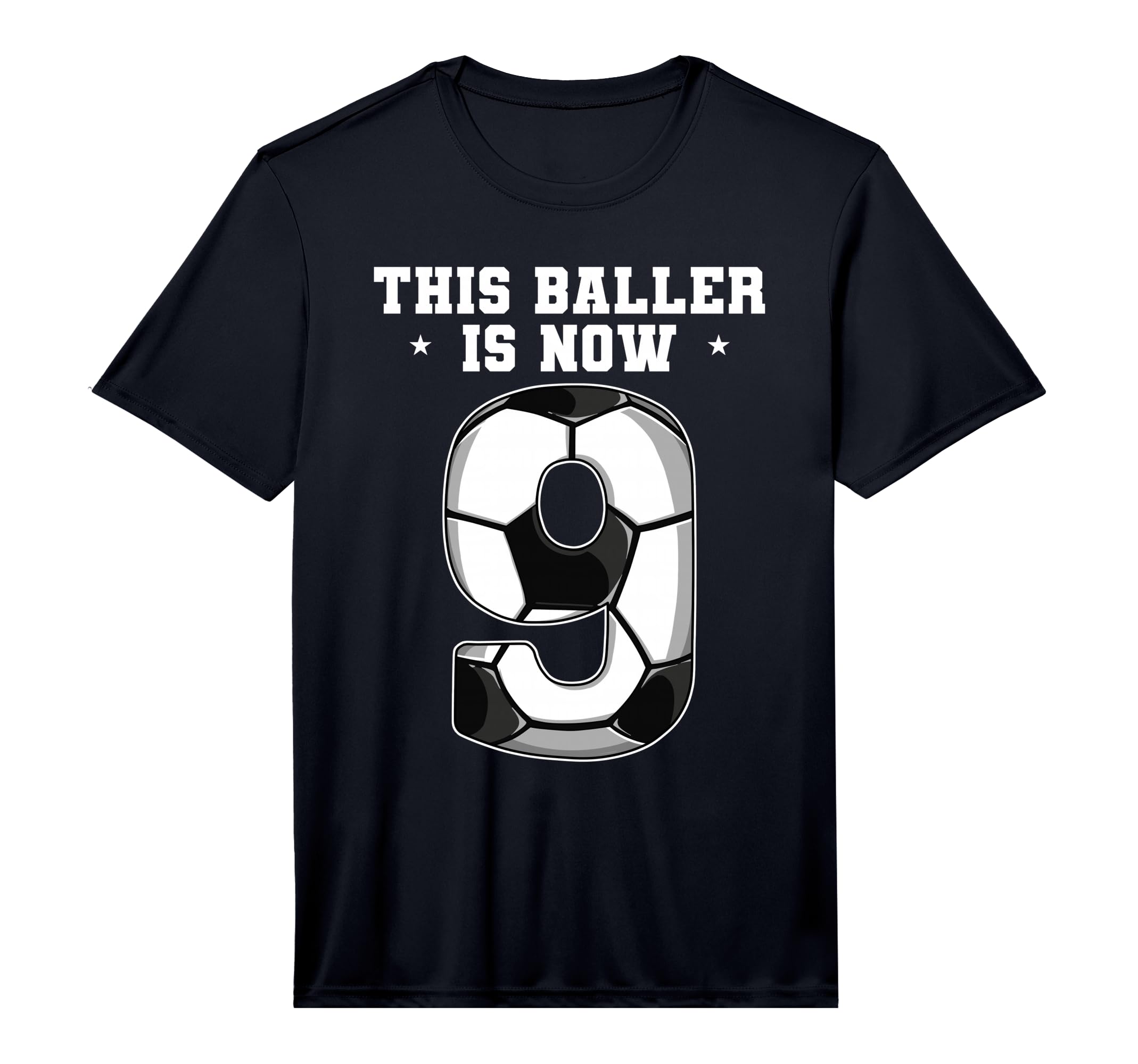 9Th Birthday Soccer Performance T-Shirt - Minimalist Print Unisex - T-Shirt, Sweatshirt, Hoodie