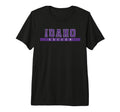 Idaho Soccer Purple Text Tri Blend T-Shirt - Custom Art Print Men Women - T-Shirt, Sweatshirt, Hoodie