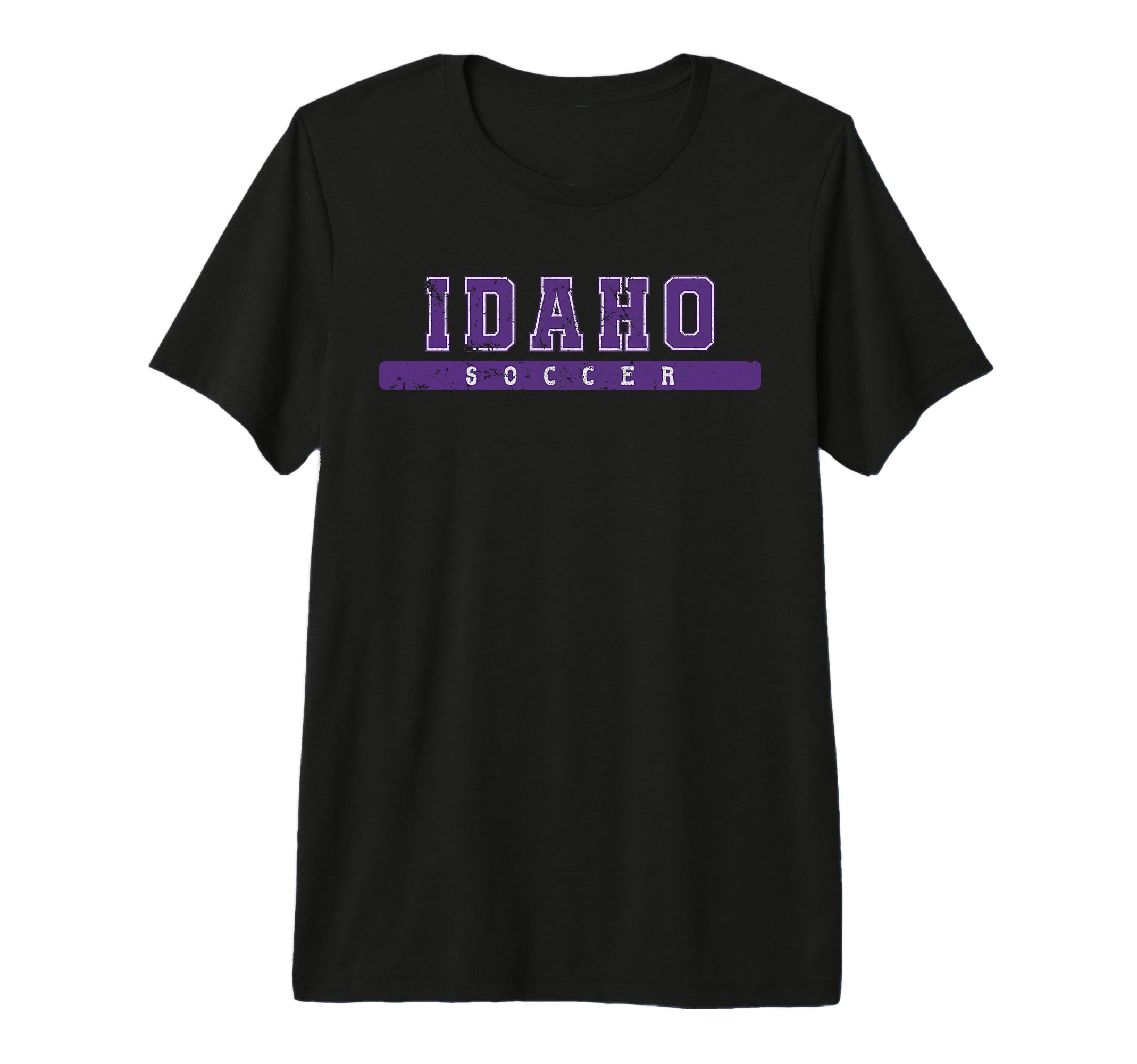 Idaho Soccer Purple Text Tri Blend T-Shirt - Custom Art Print Men Women - T-Shirt, Sweatshirt, Hoodie