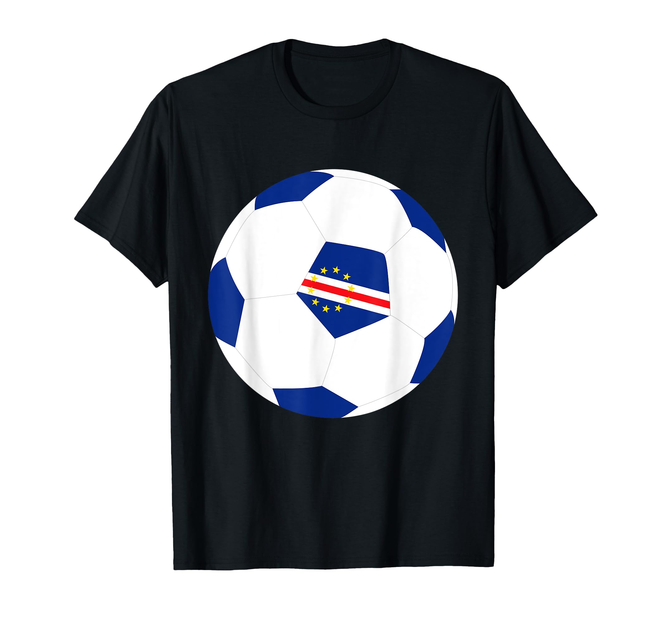 Cape Verde Soccer Ball Flag Jersey T-Shirt - Streetwear Style for Adults - T-Shirt, Sweatshirt, Hoodie