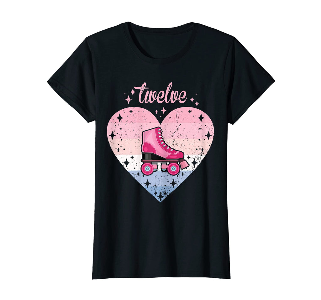 12 Year Old Roller Skating Birthday 12Th T-Shirt - Novelty Apparel Unisex - T-Shirt, Sweatshirt, Hoodie