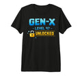 Gen X Level 47 Unlocked Gamer T-Shirt - Custom Art Print Men Women - T-Shirt, Sweatshirt, Hoodie