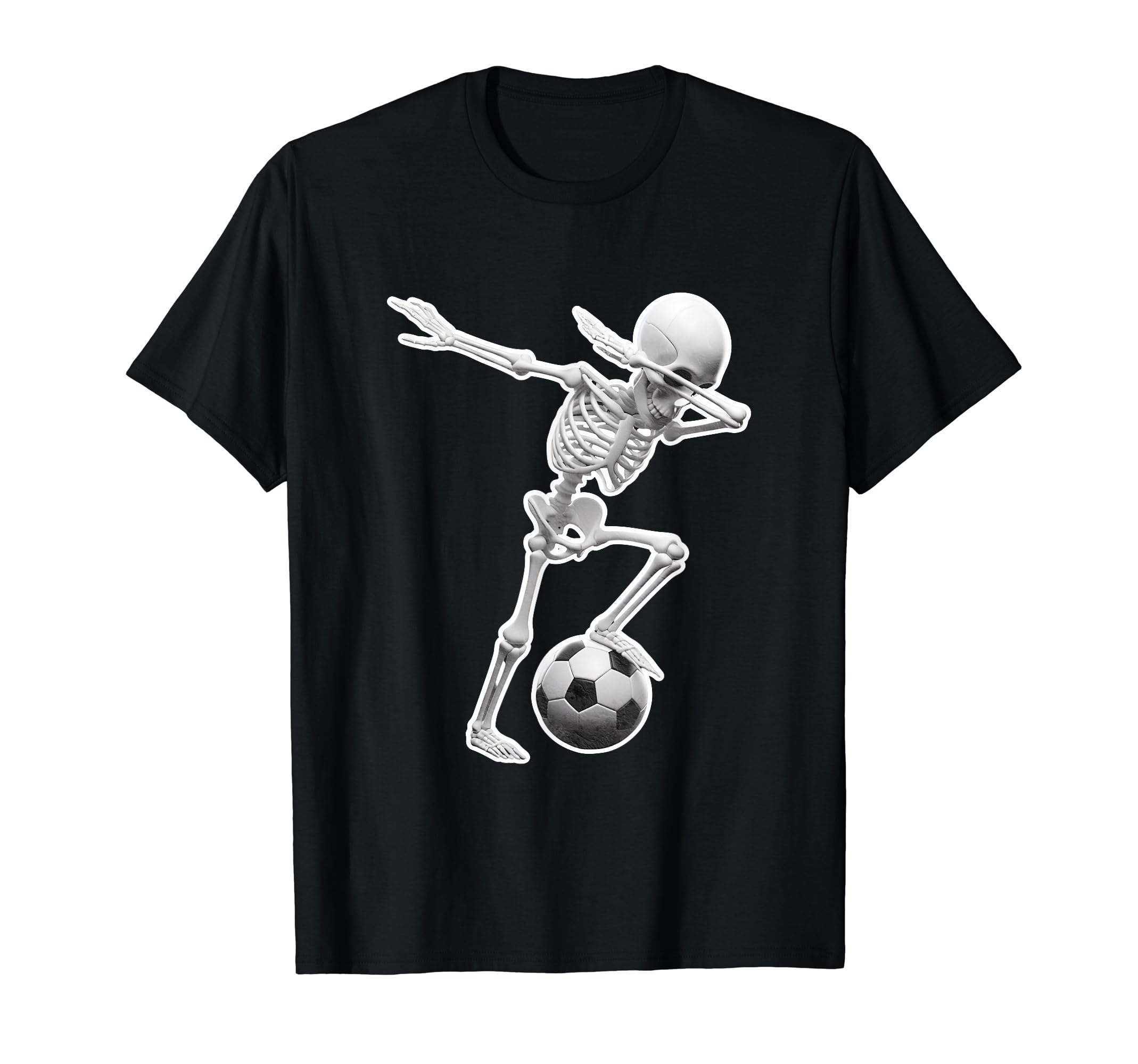 Dabbing Skeleton Soccer Spooky Season T-Shirt - Graphic Print Men Women - T-Shirt, Sweatshirt, Hoodie