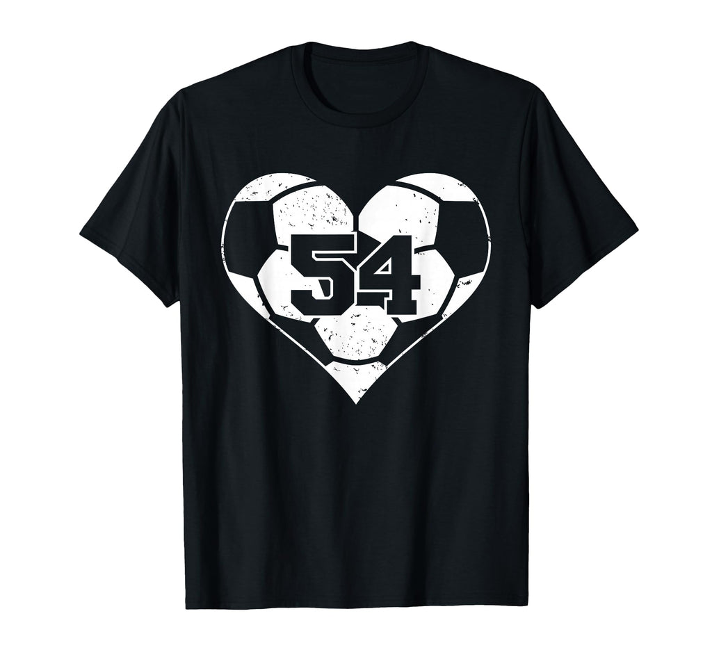 Soccer Heart Number 54 Jersey Sports Fan T-Shirt - Unique Graphic Unisex - T-Shirt, Sweatshirt, Hoodie