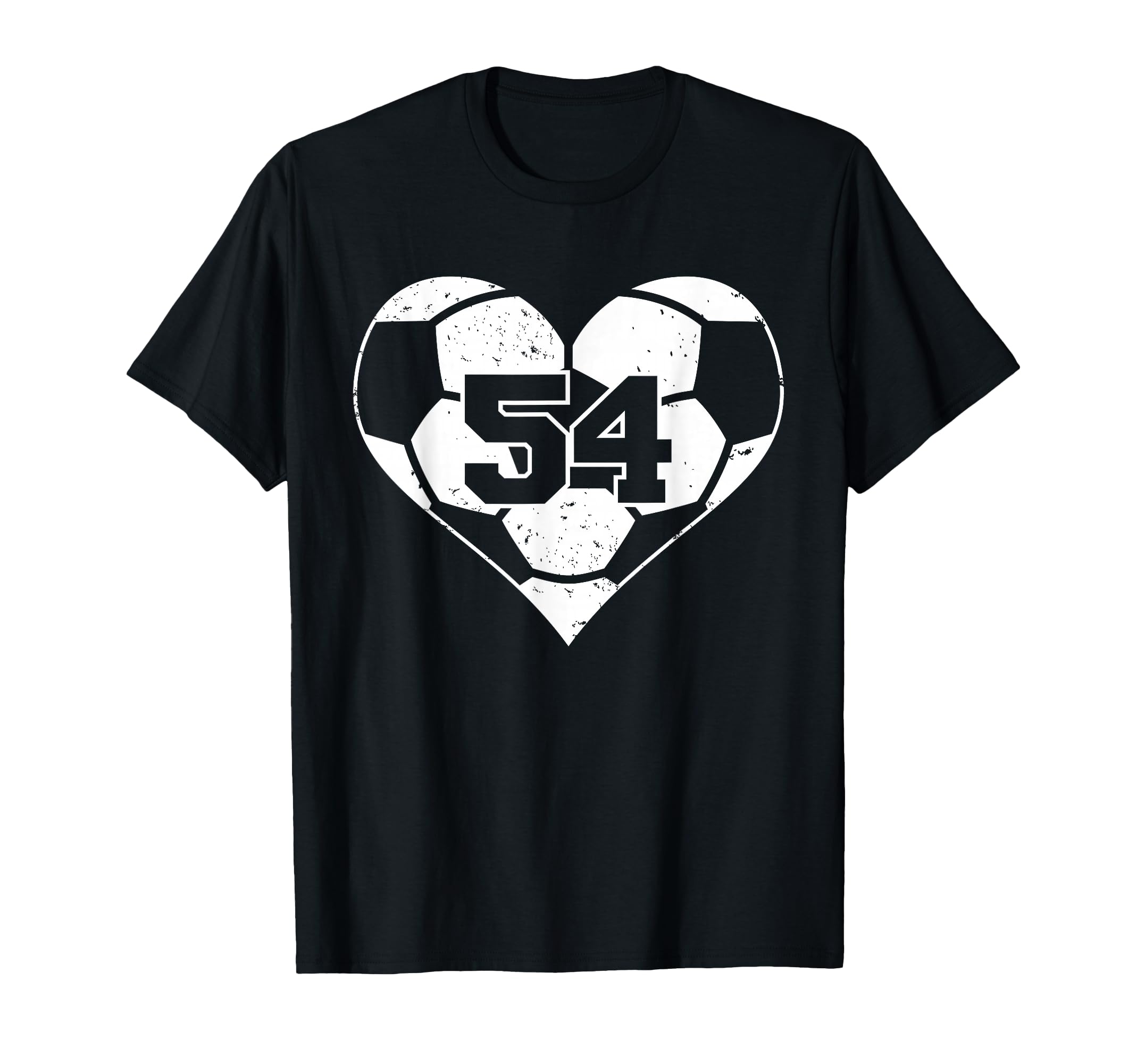 Soccer Heart Number 54 Jersey Sports Fan T-Shirt - Unique Graphic Unisex - T-Shirt, Sweatshirt, Hoodie