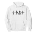 Soccer Ecg Football Heartbeat Hoodie - Casual Everyday Wear for Adults - T-Shirt, Sweatshirt, Hoodie