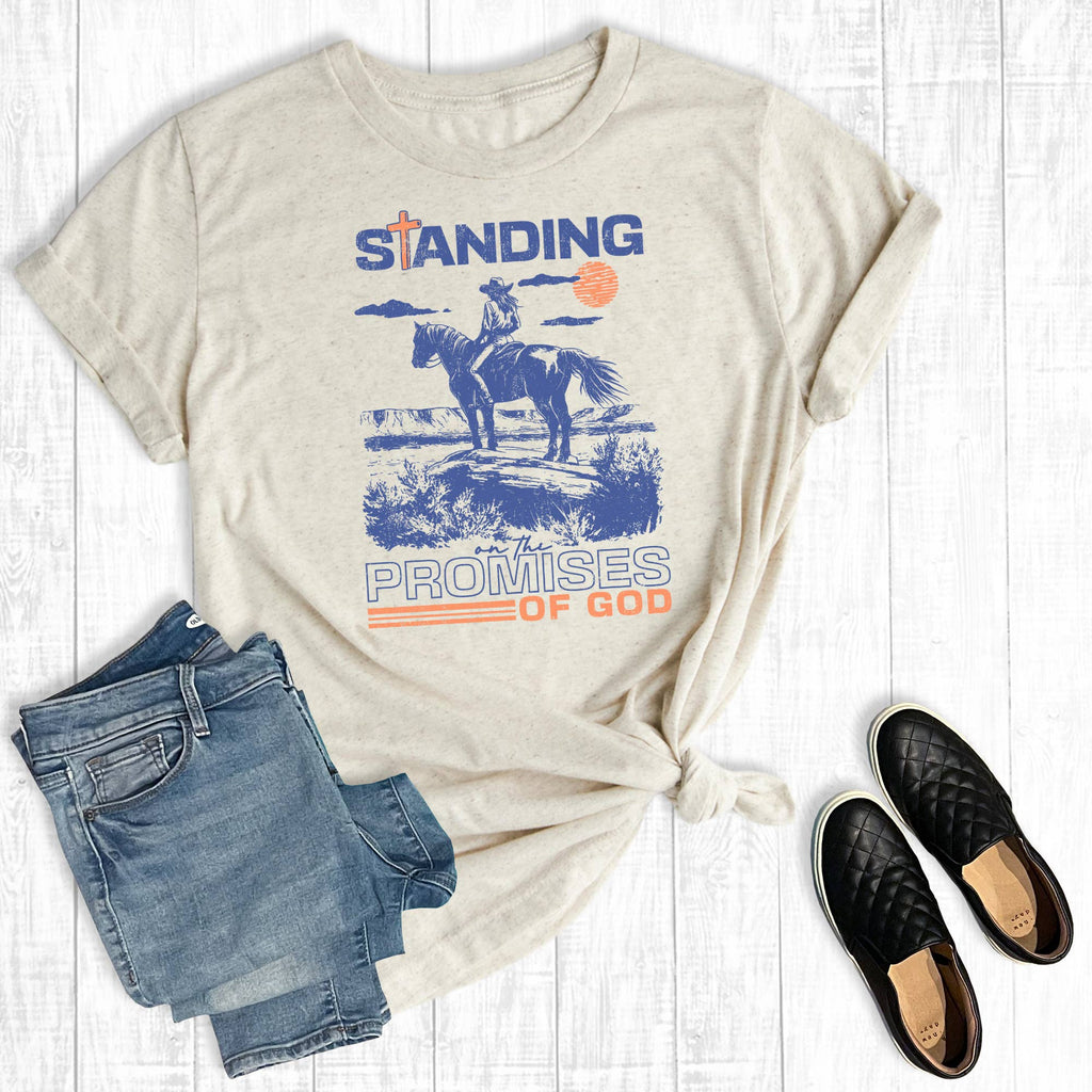 Western Faith Standing On the Promises Graphic - Adult & Kids T-Shirts, Sweatshirts & Hoodies apparel design preview 1