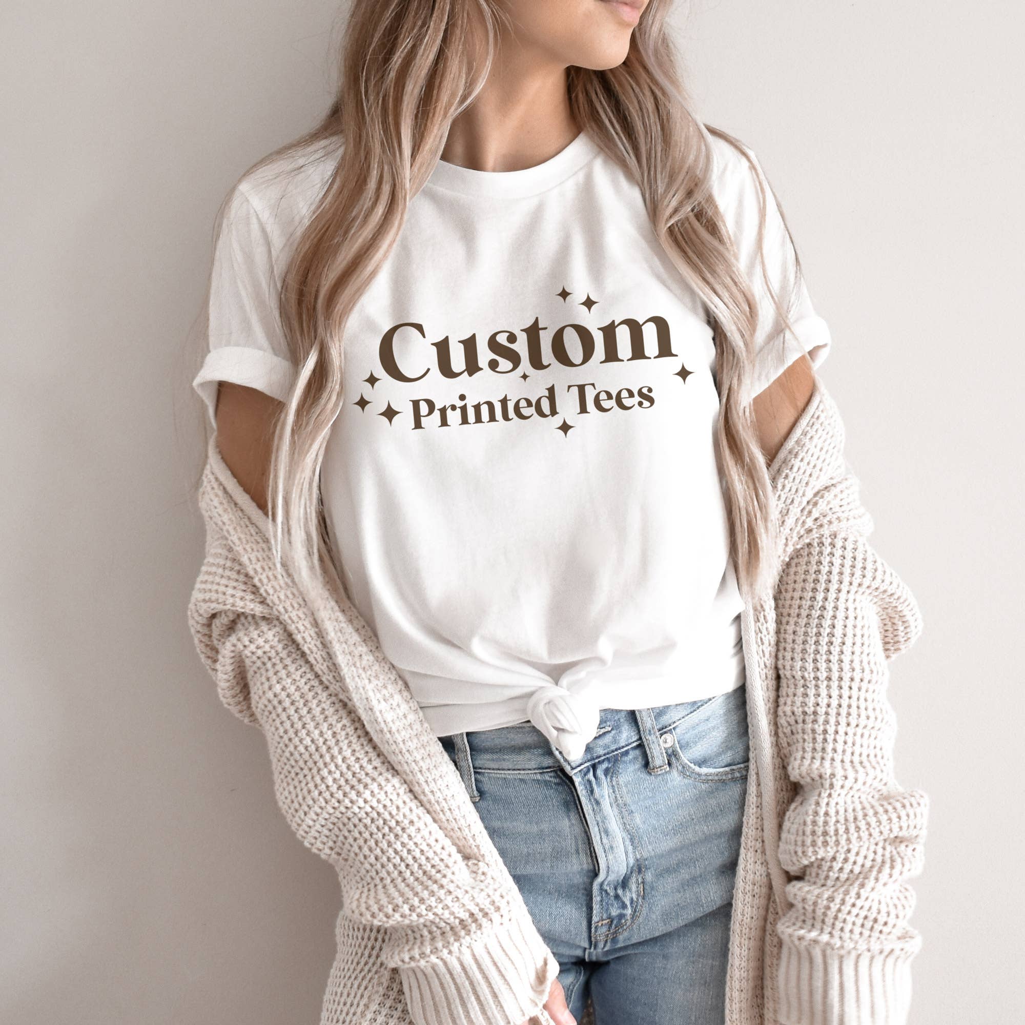 Custom Cotton with Name Location or Logo Boho Colors - Adult & Kids T-Shirts, Sweatshirts & Hoodies apparel design preview 1