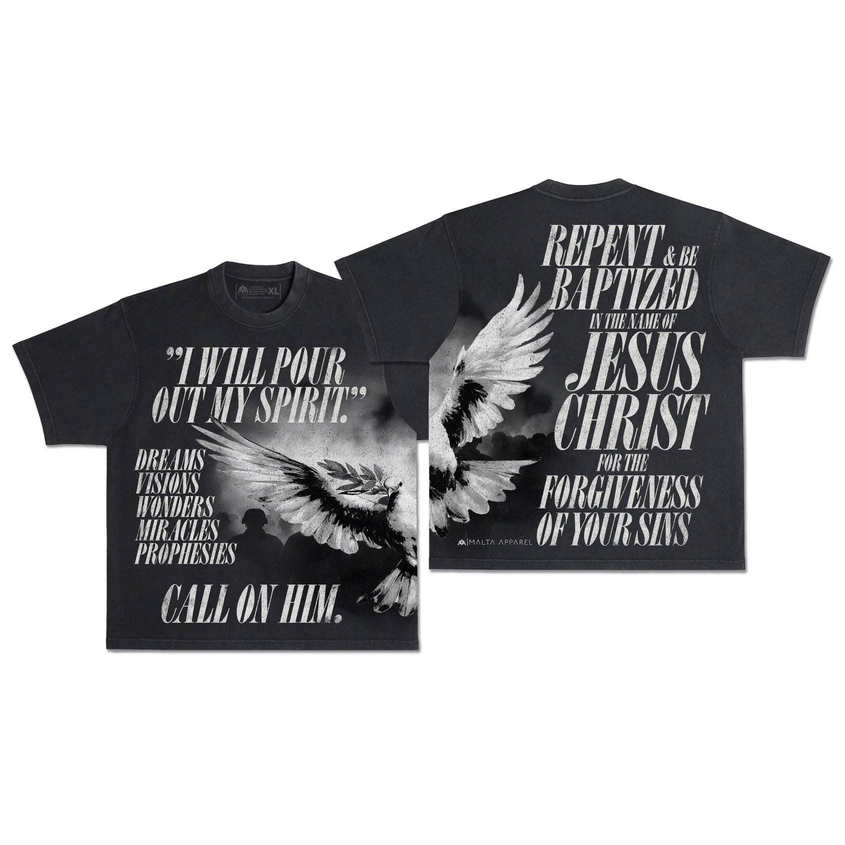 Holy Spirit [Dove] Wrap-Around (Oversized Fit) - Adult & Kids T-Shirts, Sweatshirts & Hoodies apparel design preview 1
