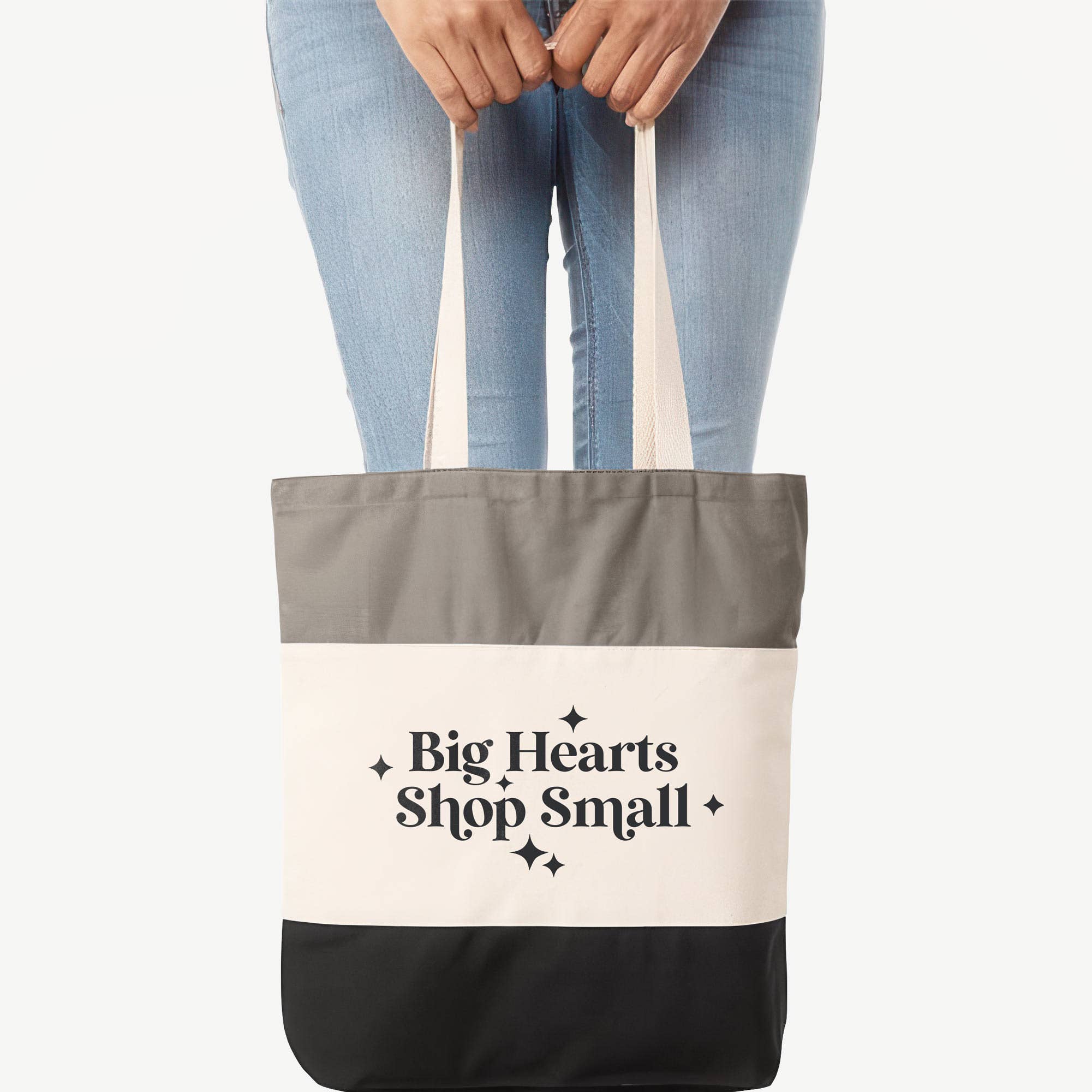 Big Hearts Shop Small Reusable Tote Bag - Adult & Kids T-Shirts, Sweatshirts & Hoodies apparel design preview 1