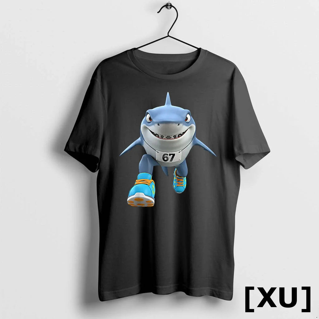 67 Meme Tralalero Tralala Runner Italian Brainrot - Adult & Kids T-Shirts, Sweatshirts & Hoodies apparel design preview 1