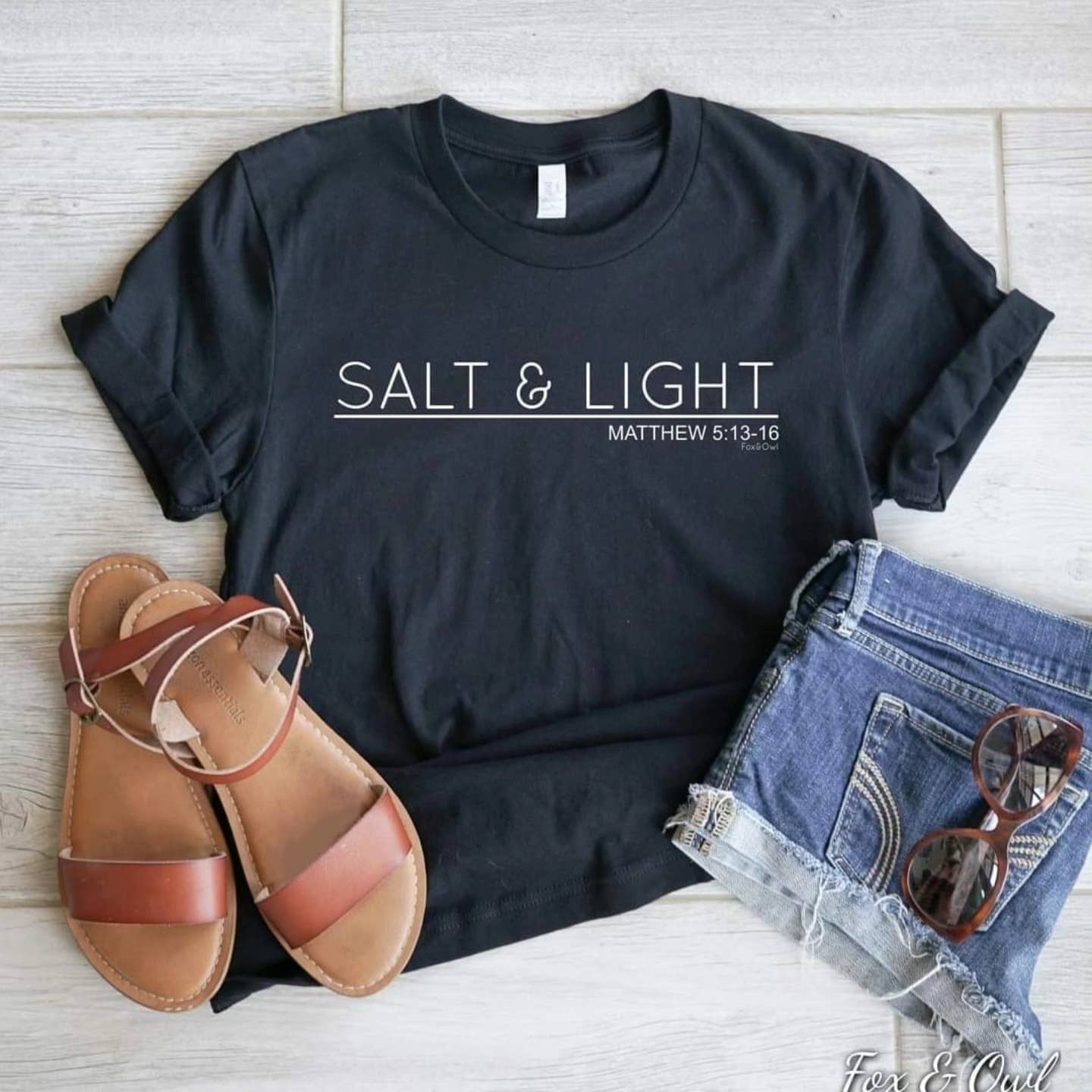Salt Light Black Bella Faith Everyday Graphic - Adult & Kids T-Shirts, Sweatshirts & Hoodies apparel design preview 1