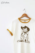 Meowdy Ringer Graphic - Adult & Kids T-Shirts, Sweatshirts & Hoodies apparel design preview 1