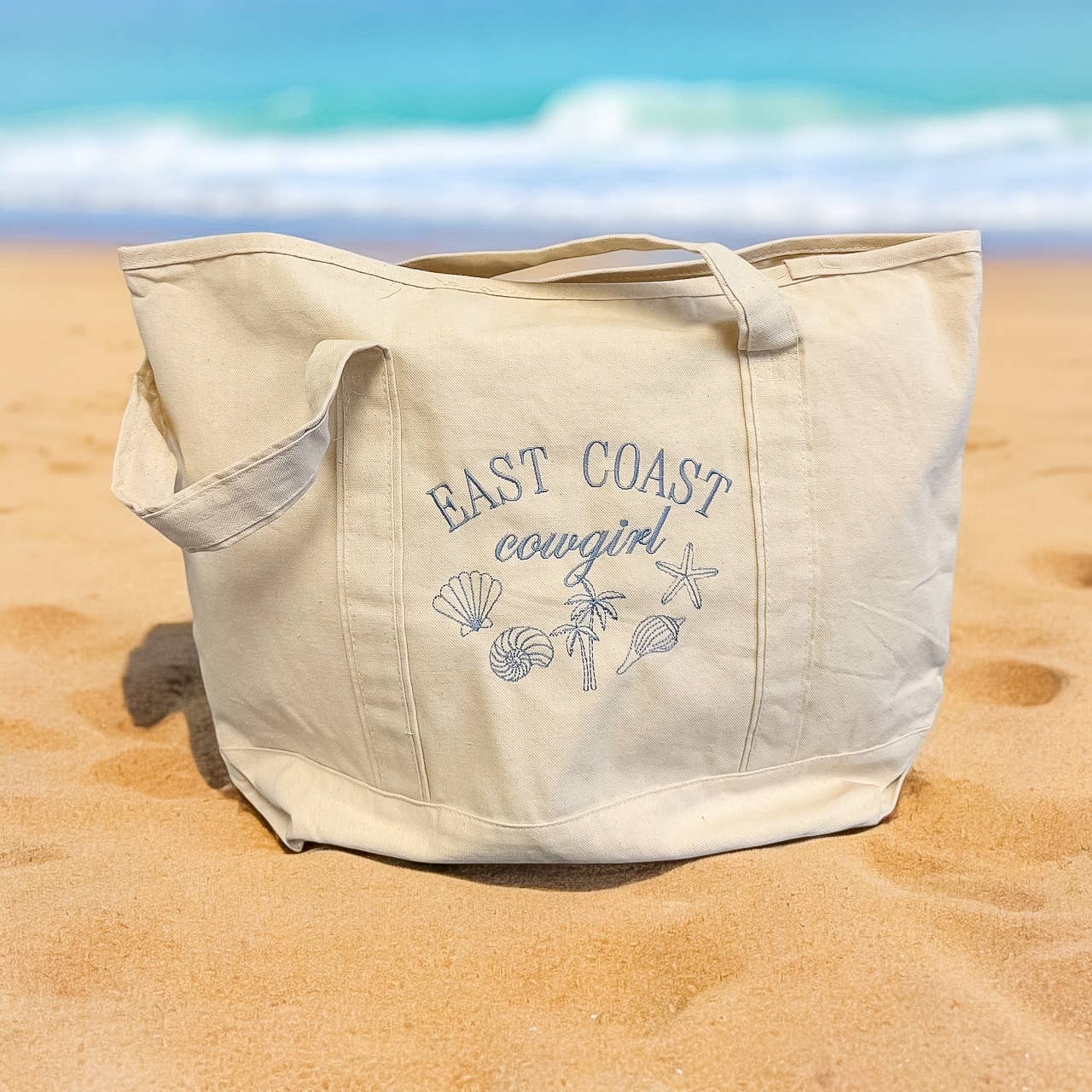 Coastal Cowgirl, Beach Bag, Gifts, Tote Bags - Adult & Kids T-Shirts, Sweatshirts & Hoodies apparel design preview 1