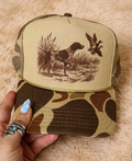 Duck Hunting Pointer Dog Camo Olive Foam Otto Trucker - Adult & Kids T-Shirts, Sweatshirts & Hoodies apparel design preview 1