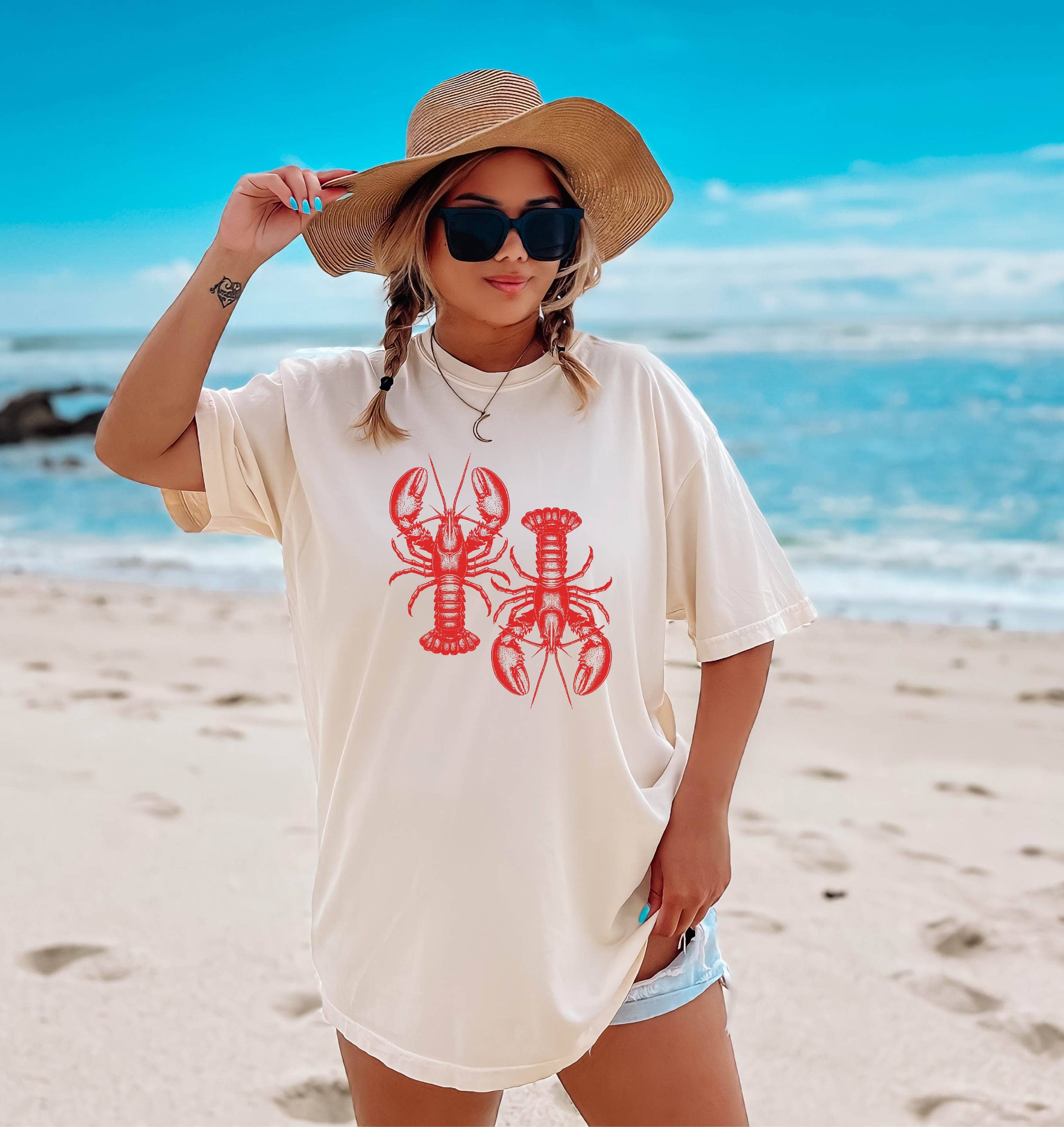 Lobster Top, Graphic Coastal, - Adult & Kids T-Shirts, Sweatshirts & Hoodies apparel design preview 1