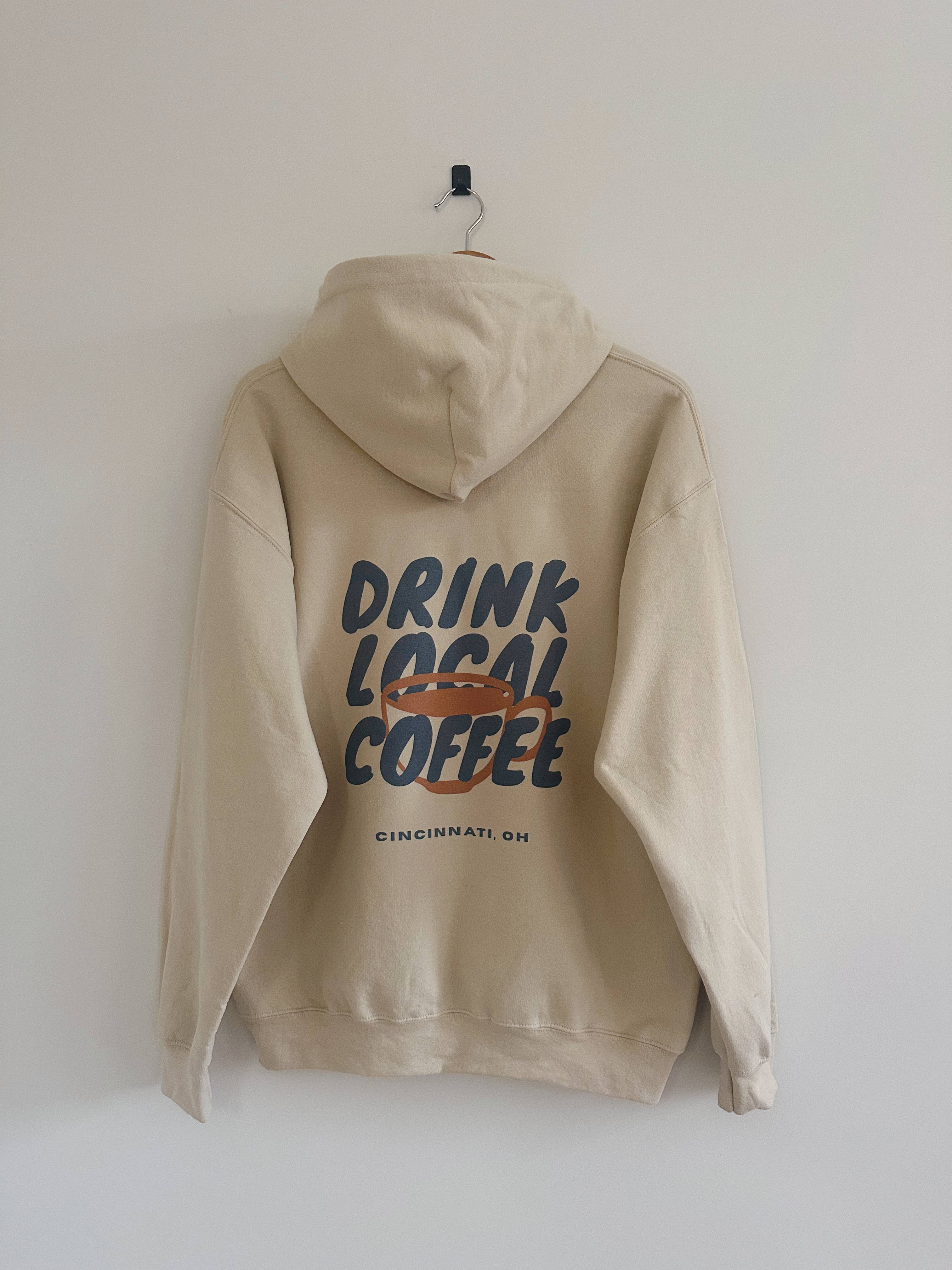 Drink Local Coffee Sand (Heavyweight) - Adult & Kids T-Shirts, Sweatshirts & Hoodies apparel design preview 1