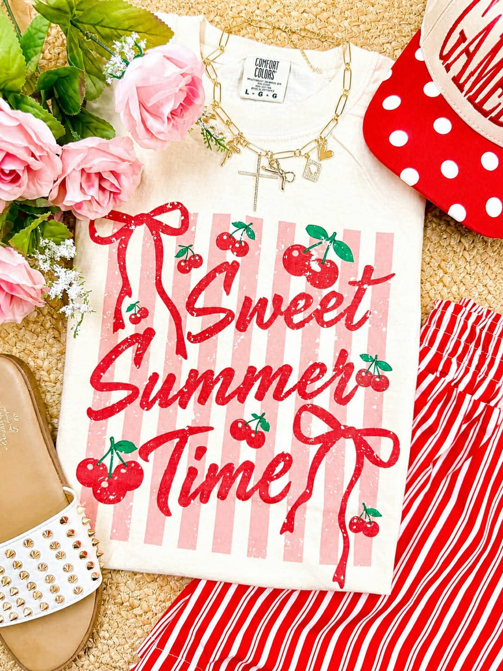 Sweeet Summer Time Cherries - Adult & Kids T-Shirts, Sweatshirts & Hoodies apparel design preview 1