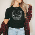 Floral Mountain Scene Graphic 011 - Adult & Kids T-Shirts, Sweatshirts & Hoodies apparel design preview 1