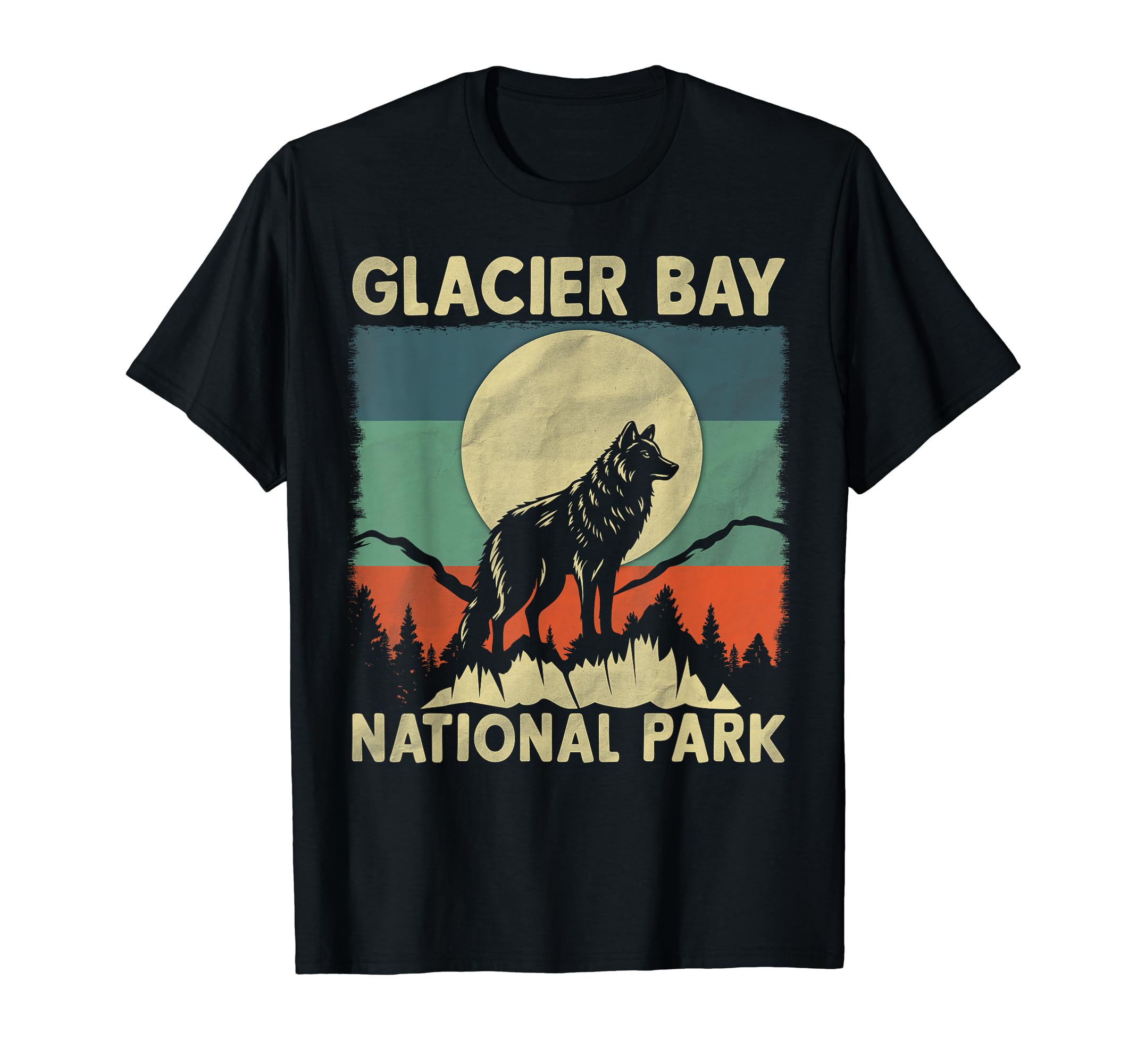 Wolf Glacier Bay National Park T-Shirt - Novelty Apparel Unisex - T-Shirt, Sweatshirt, Hoodie