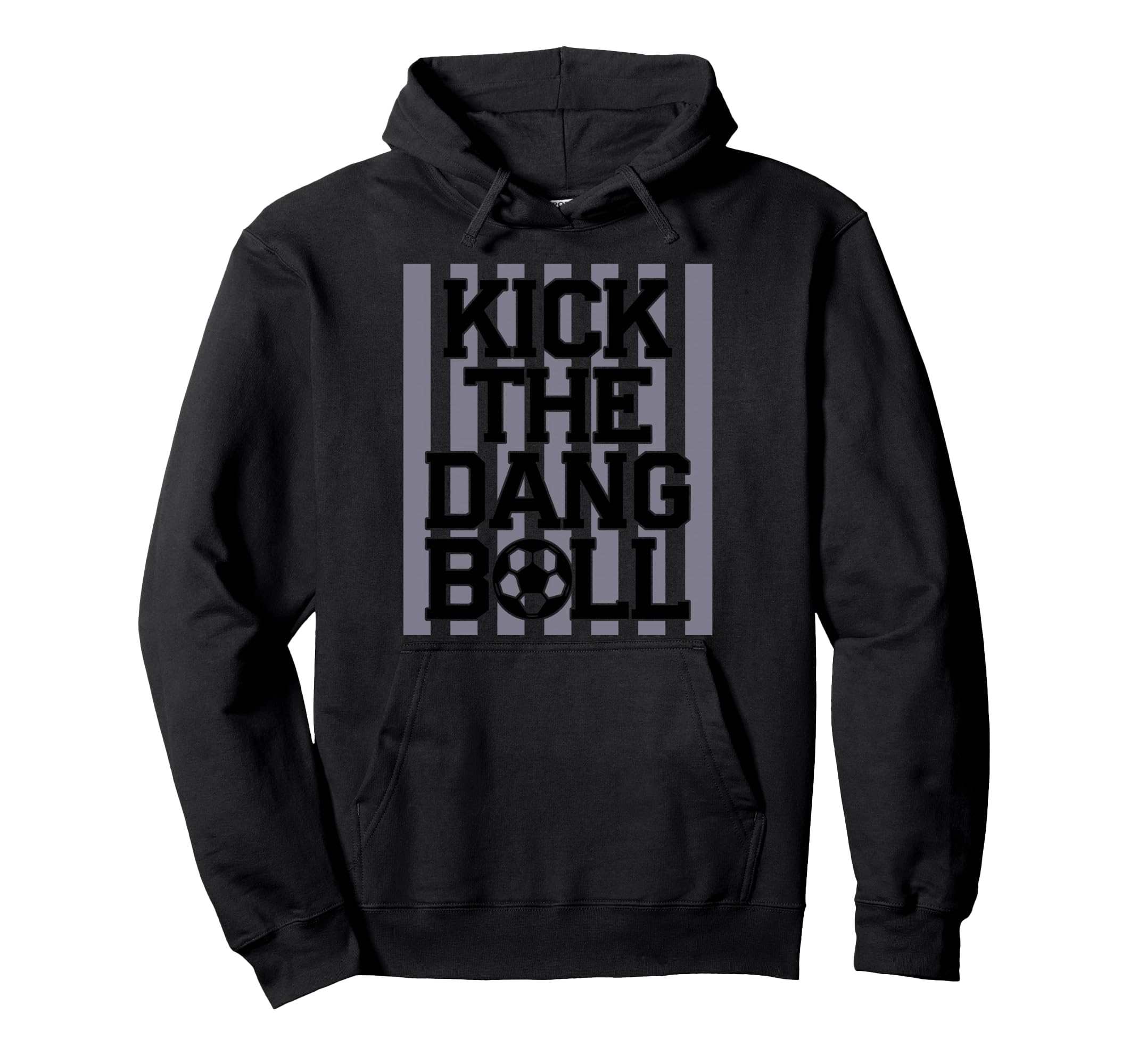 Kick Dang Ball Soccer Mom Preppy Hoodie - Minimalist Print for Adults - T-Shirt, Sweatshirt, Hoodie