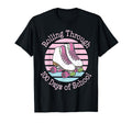 Roller Skate Rolling Through 100 Days T-Shirt - Minimalist Print Men Women - T-Shirt, Sweatshirt, Hoodie