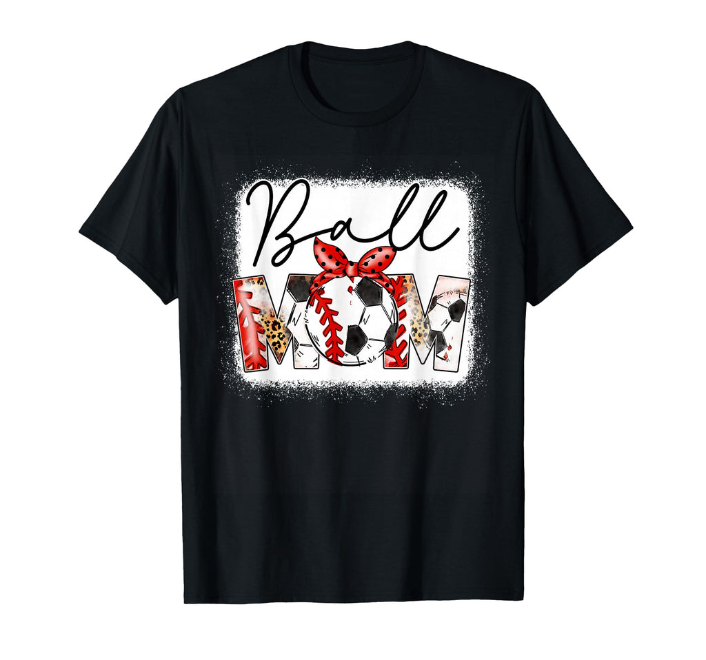 Mom Both Heart Soccer Baseball Sports T-Shirt - Custom Art Print Unisex - T-Shirt, Sweatshirt, Hoodie