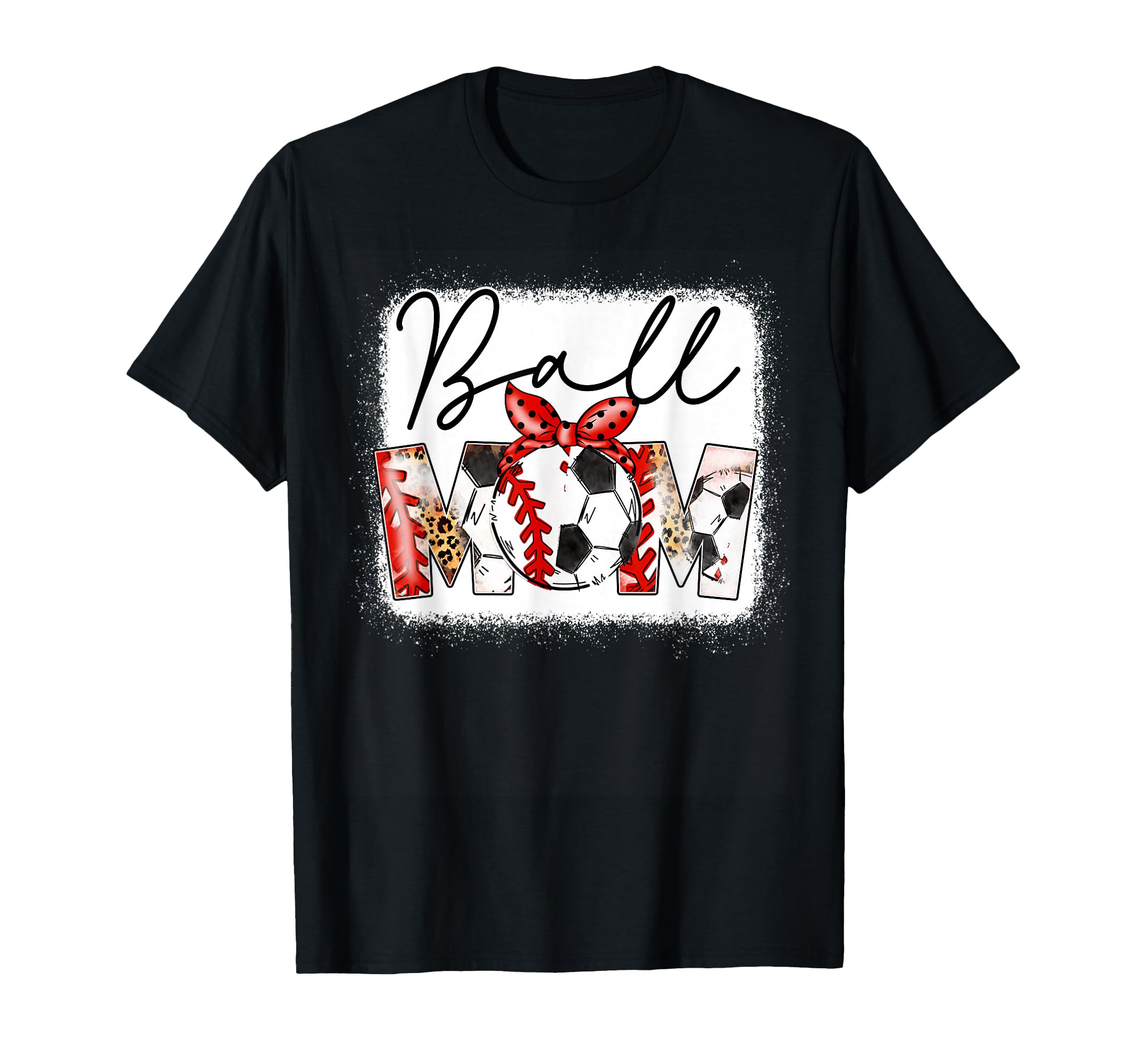 Mom Both Heart Soccer Baseball Sports T-Shirt - Custom Art Print Unisex - T-Shirt, Sweatshirt, Hoodie