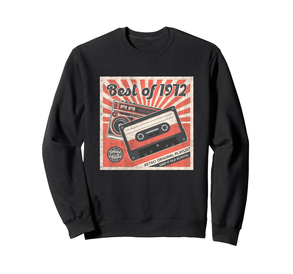 Best 1972 Cassette And Tape Sweatshirt - Casual Everyday Wear Men Women - T-Shirt, Sweatshirt, Hoodie