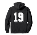 Number 19 Backside 80S 90S Team Jersey Hoodie - Novelty Apparel Men Women - T-Shirt, Sweatshirt, Hoodie