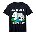 Its My 4 Year Old Birthday Soccer 4Th T-Shirt - Custom Art Print Unisex - T-Shirt, Sweatshirt, Hoodie