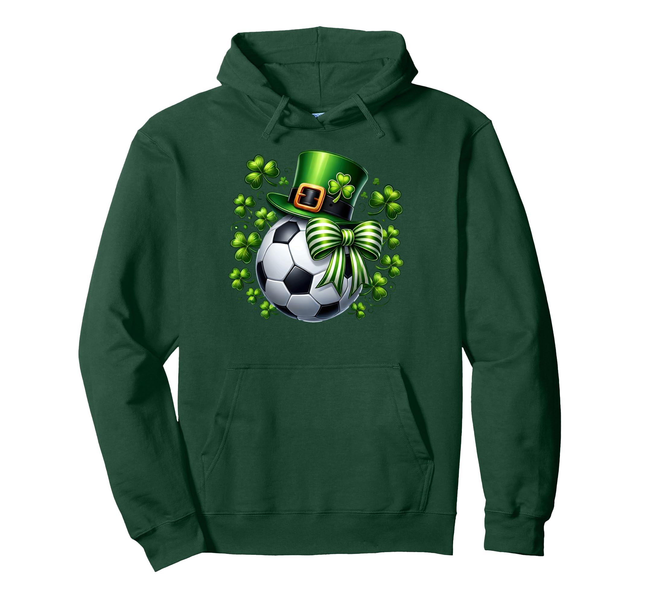 St Patricks Day Soccer Leprechaun Hoodie - Custom Art Print for Adults - T-Shirt, Sweatshirt, Hoodie