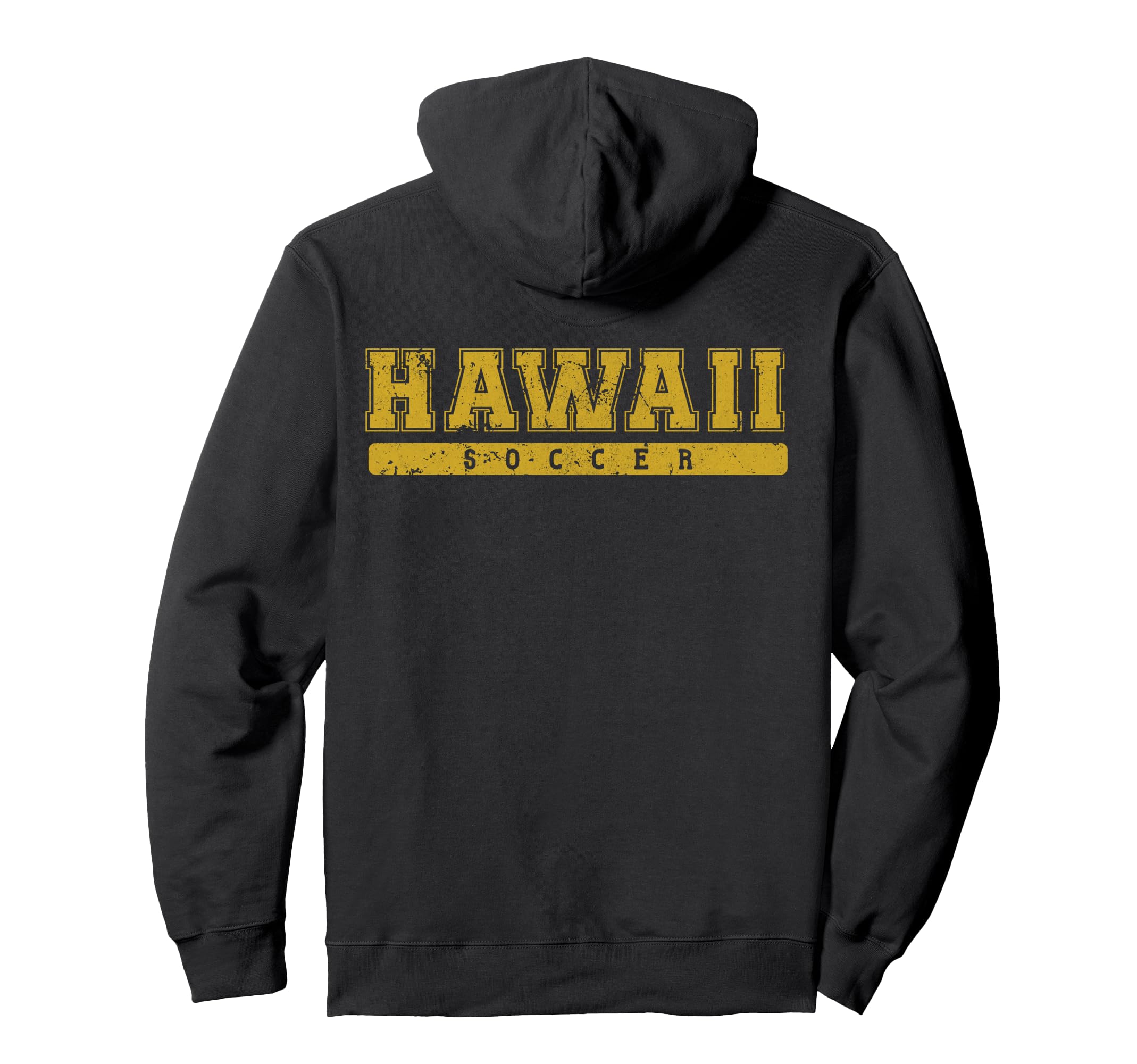 Hawaii Soccer Yellow Text Hoodie - Streetwear Style for Adults - T-Shirt, Sweatshirt, Hoodie