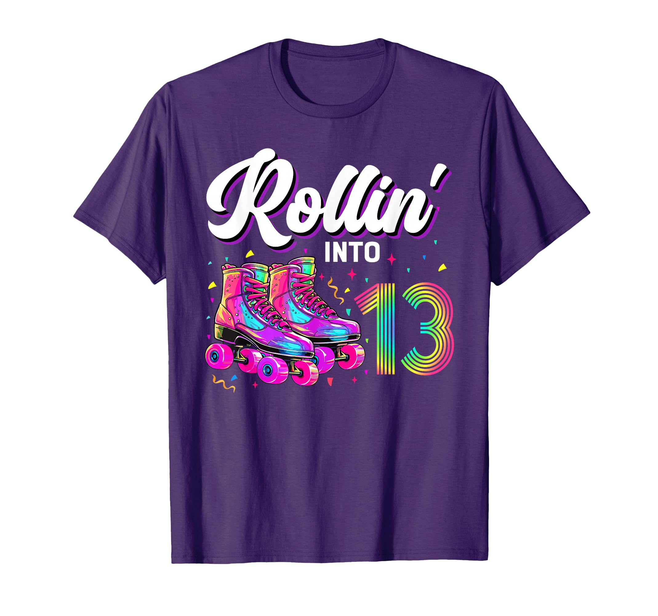13Th Birthday 13 Year Old Roller Skate T-Shirt - Custom Art Print Unisex - T-Shirt, Sweatshirt, Hoodie