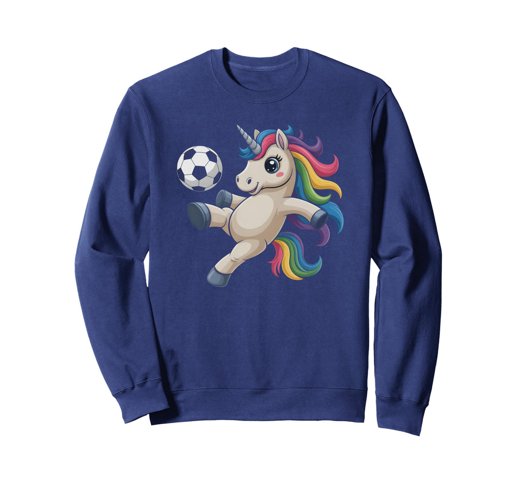 Funny Unicorn Soccer Just Who Loves Sweatshirt - Unique Graphic Unisex - T-Shirt, Sweatshirt, Hoodie