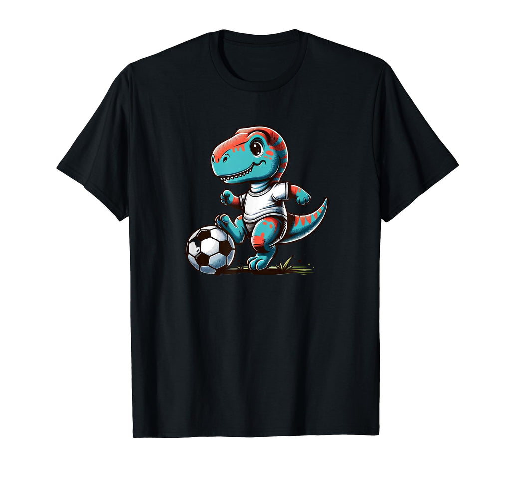 Funny T Rex Playing Soccer Fans T-Shirt - Casual Everyday Wear Men Women - T-Shirt, Sweatshirt, Hoodie