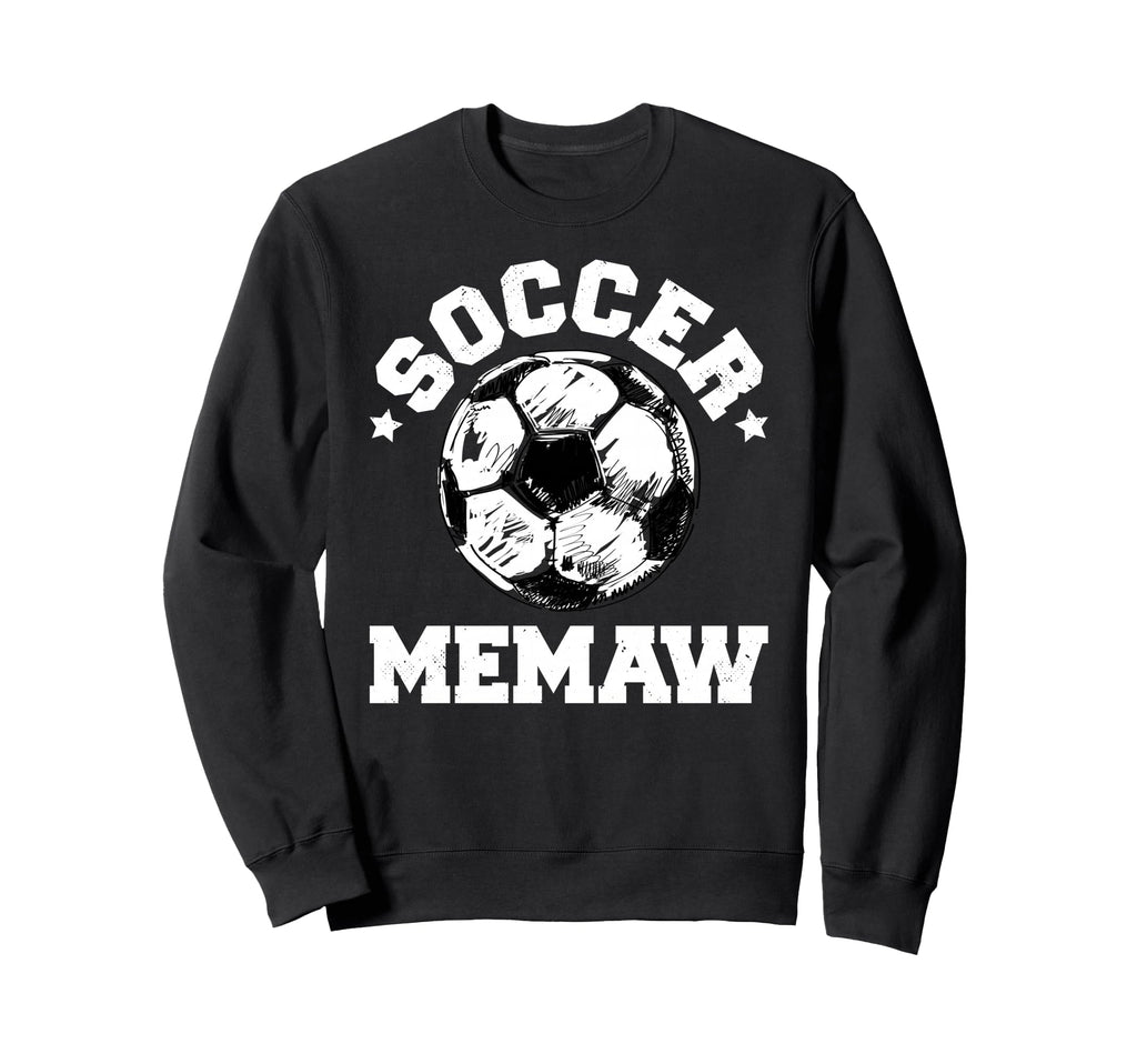 Soccer Memaw Soccer Ball Distressed Sweatshirt - Unique Graphic Men Women - T-Shirt, Sweatshirt, Hoodie