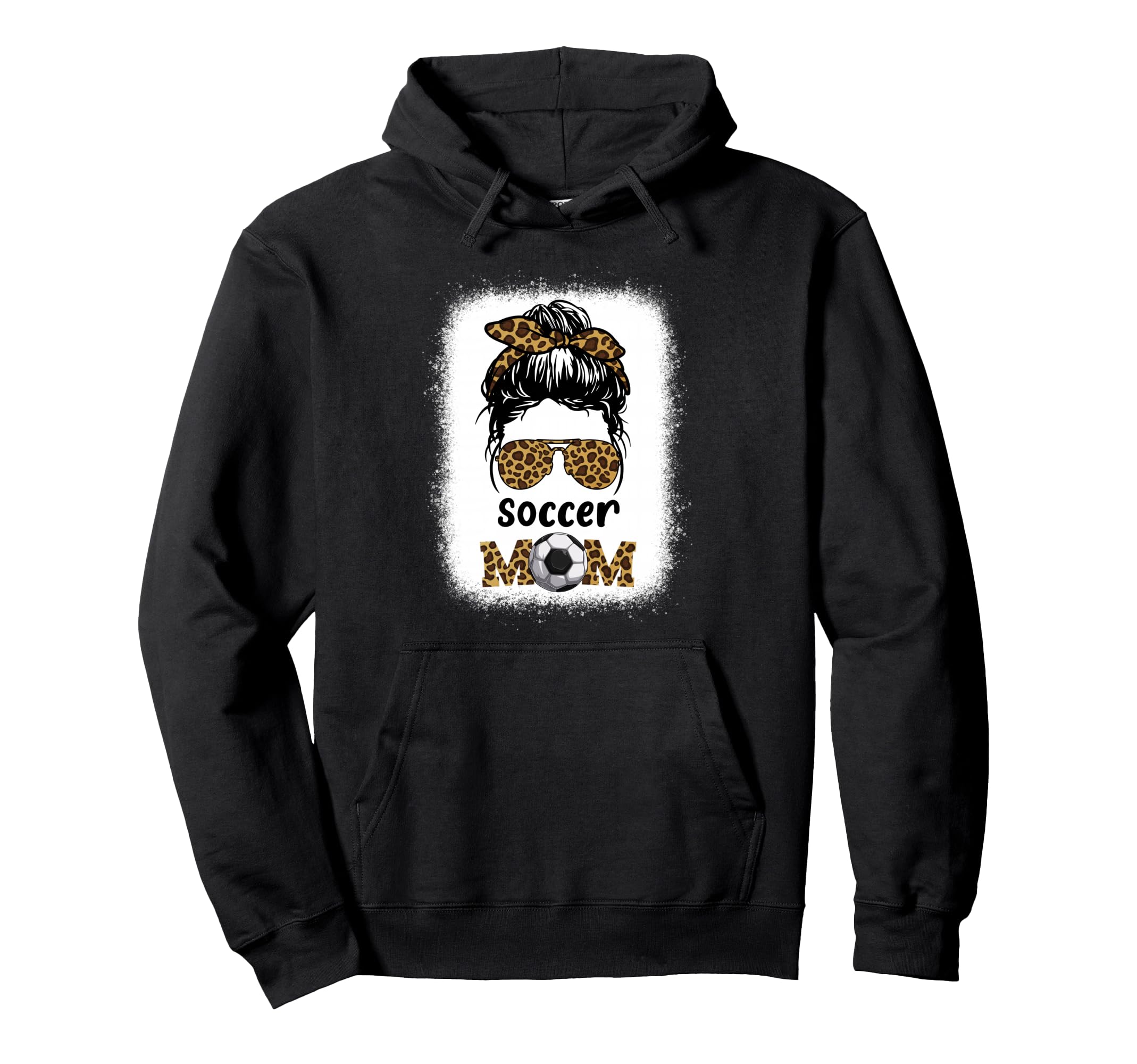 Soccer Mom Bleached Leopard Cheetah Hoodie - Novelty Apparel for Adults - T-Shirt, Sweatshirt, Hoodie