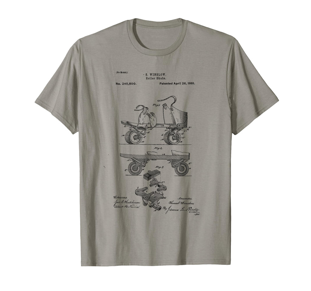 Roller Skate Patent Blueprint Roller T-Shirt - Trendy Graphic Men Women - T-Shirt, Sweatshirt, Hoodie