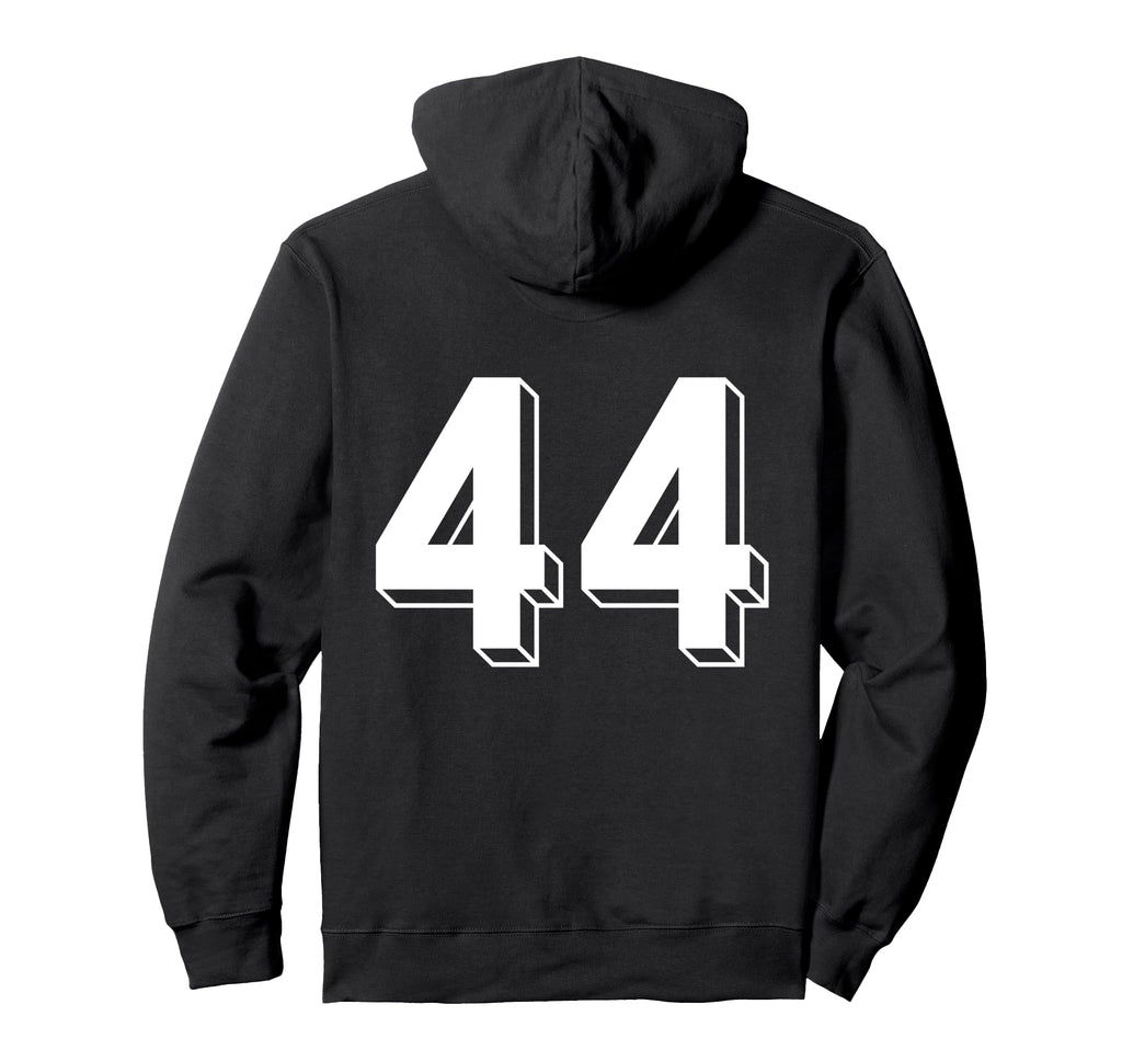 Number 44 Backside 80S 90S Team Hoodie - Casual Everyday Wear for Adults - T-Shirt, Sweatshirt, Hoodie