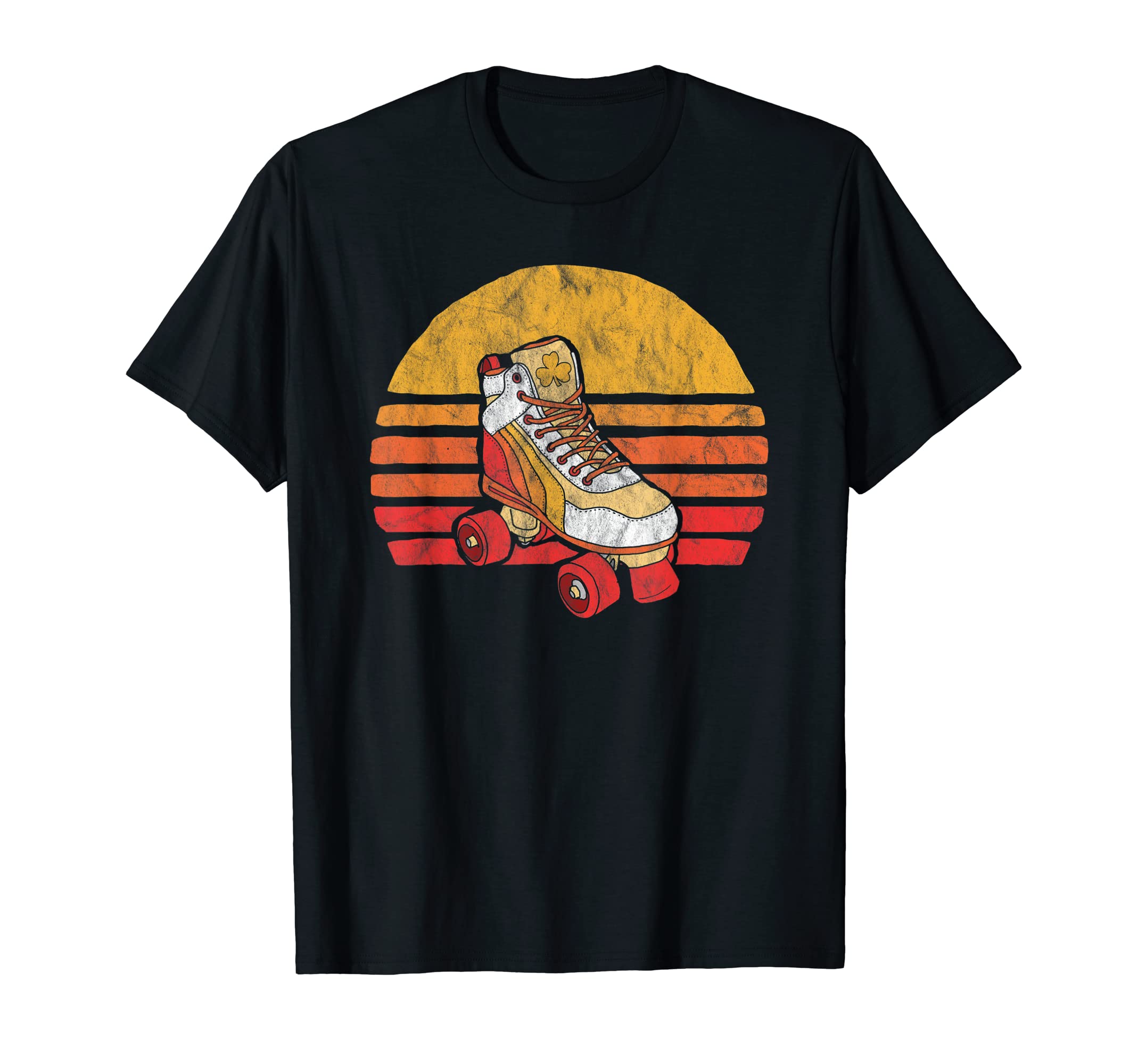 Distressed Roller Skate Sun T-Shirt - Minimalist Print Men Women - T-Shirt, Sweatshirt, Hoodie